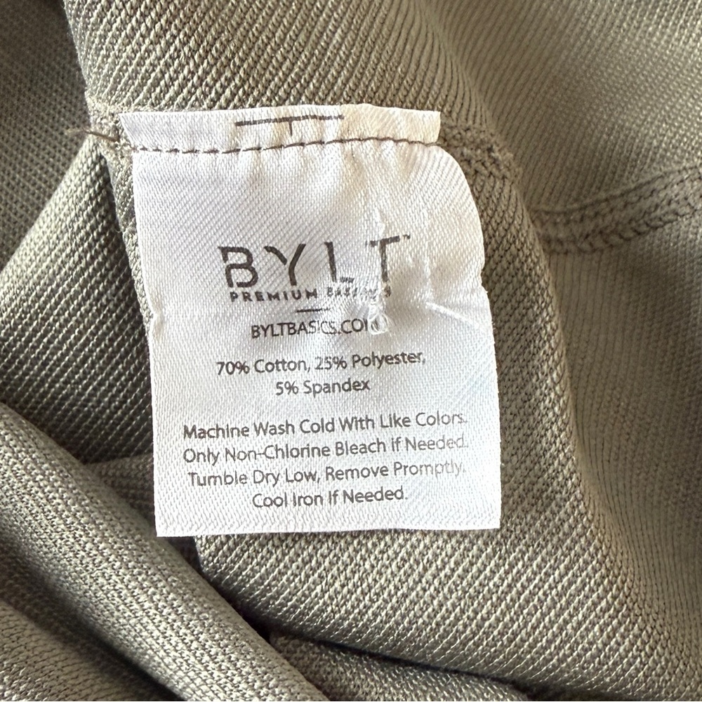 BYLT BASICS Drop Cut Lux Mens Long Sleeve | Sage Green | Small - Picture 7 of 7